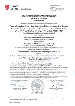 Brandschutz-Zertifikat B3860
