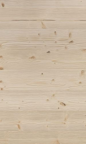 Close-up of brushed Edelweiss wood panels. The light wood surface with fine grain and occasional knots creates a natural and elegant look.