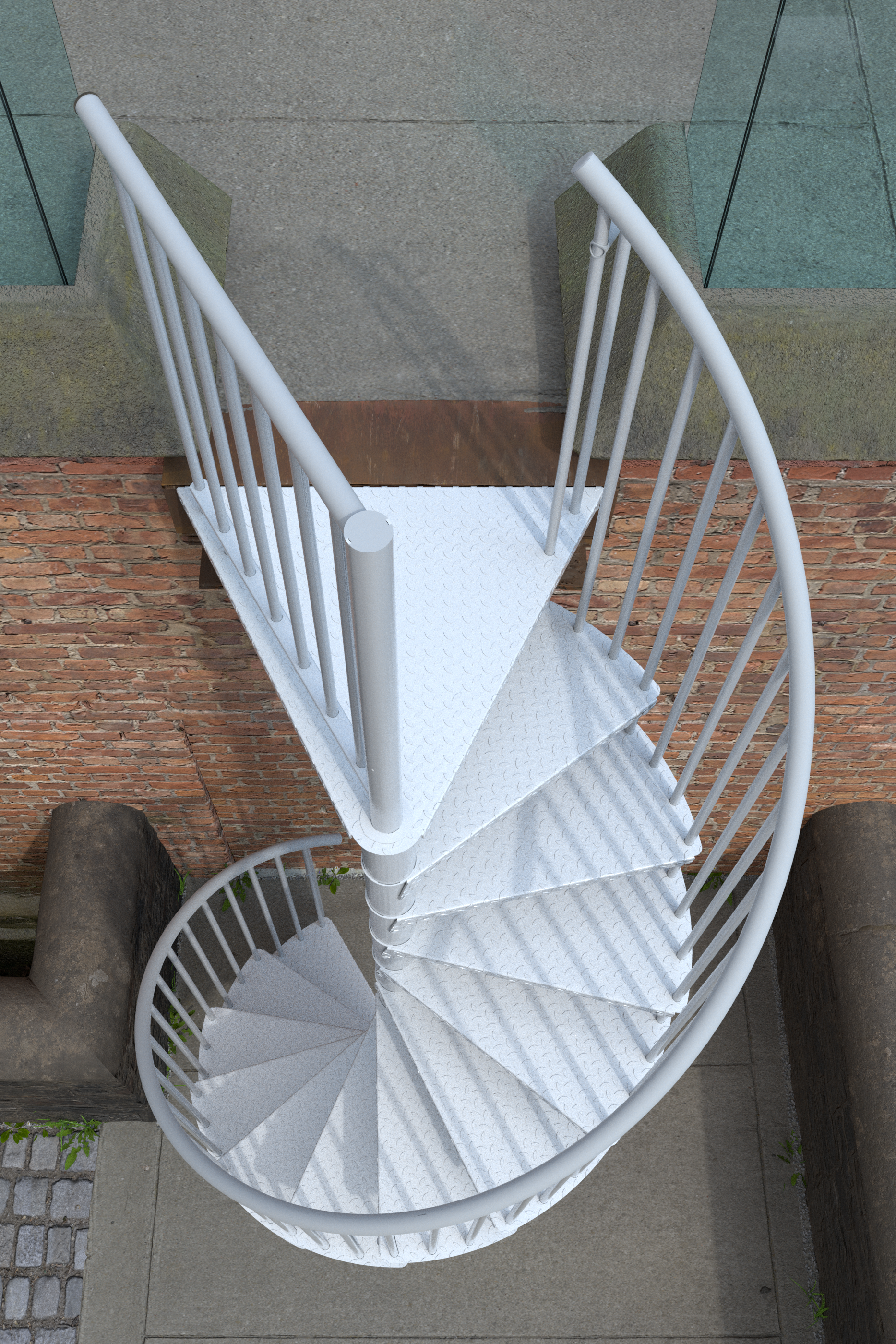Outdoor staircase Rondo Zink Color