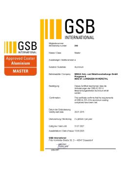 GSB Certificate