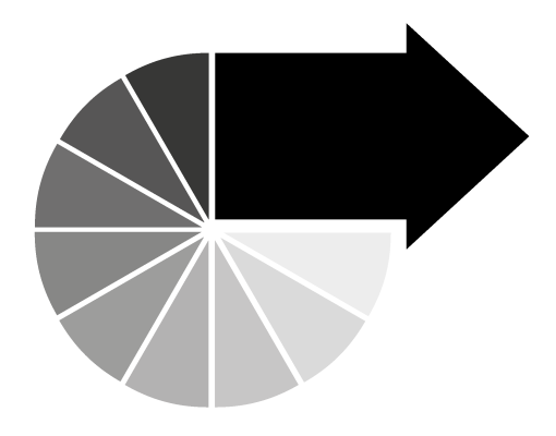 Icon with arrow that rotates clockwise