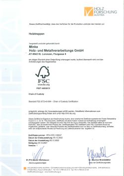 FSC-Zertifikat