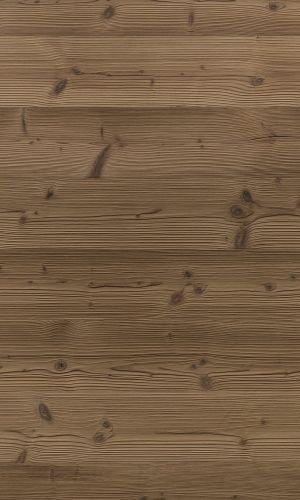 Nahaufnahme von Gladiola-Holzpaneelen, gebürstet. Die feine Maserung und sichtbaren Astlöcher verleihen den Paneelen eine natürliche und elegante Struktur.